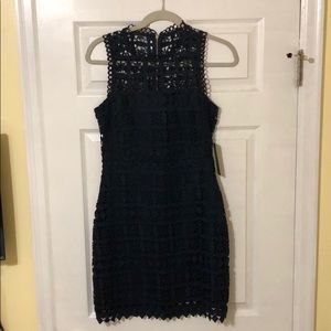 Lulus Pay Tribute Navy Blue Lace Dress—NWT